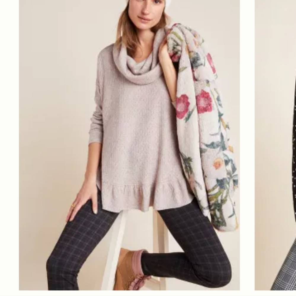 NWT Maeve Addie Ruffled Hacci Pullover, Anthropologie